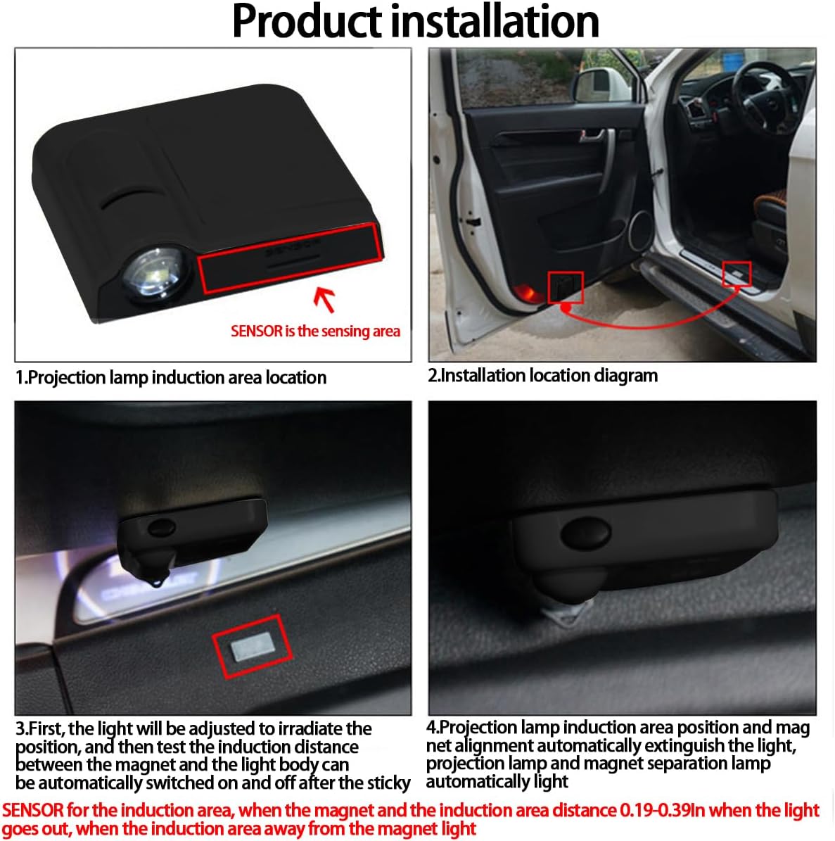 Proiector Lumină Ușă Auto